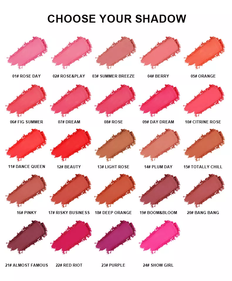 24 Colors Powder Blush Makeup | Ouqian