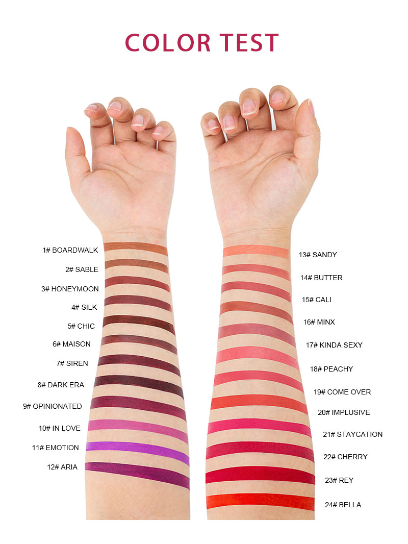 Lipstick color shades