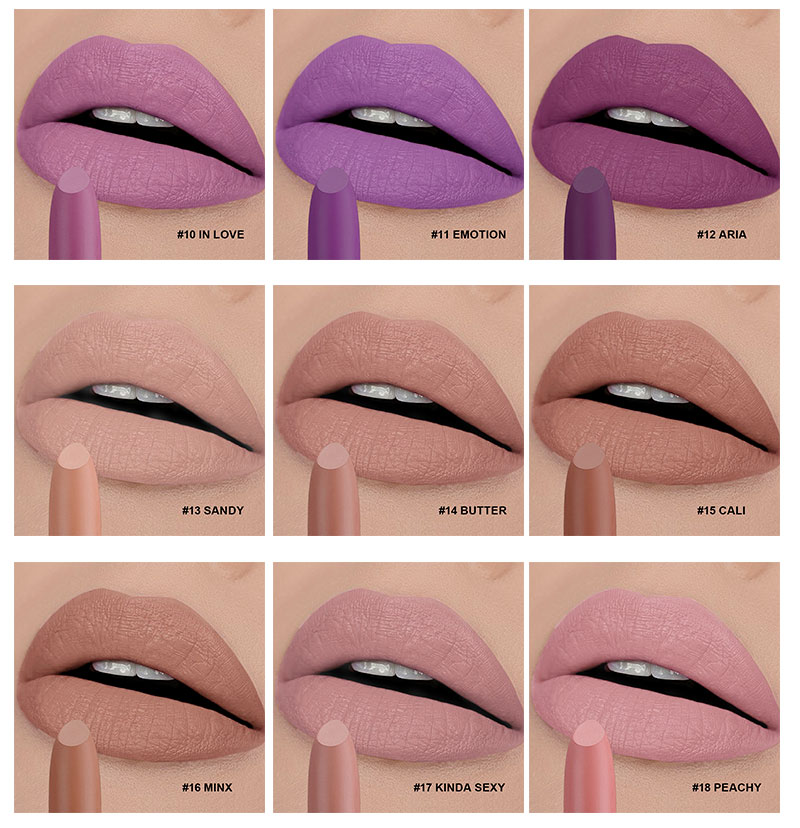 Lipstick color shades