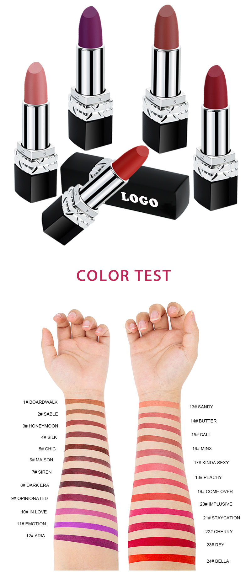 Lipstick color shades