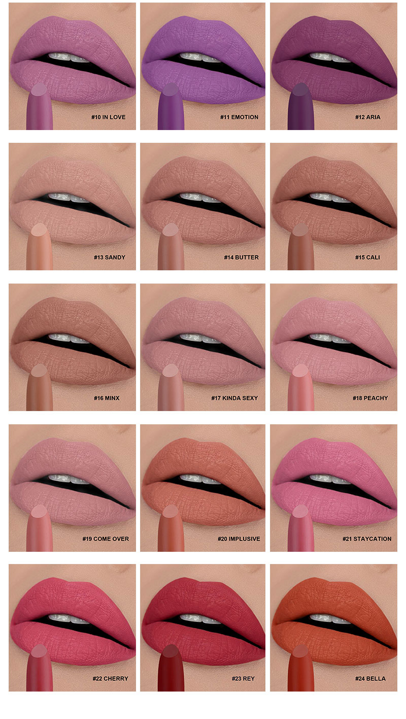 Lipstick color shades