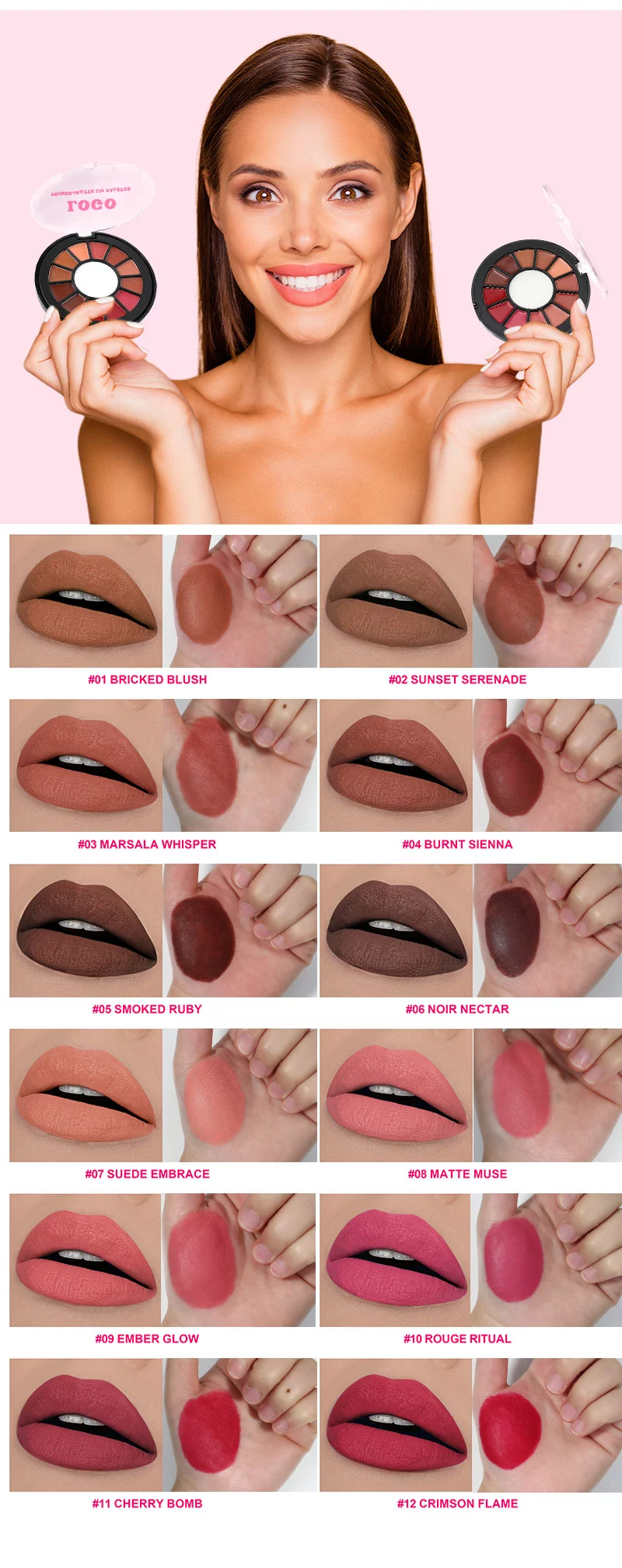 Makeup lipstick palette supplier
