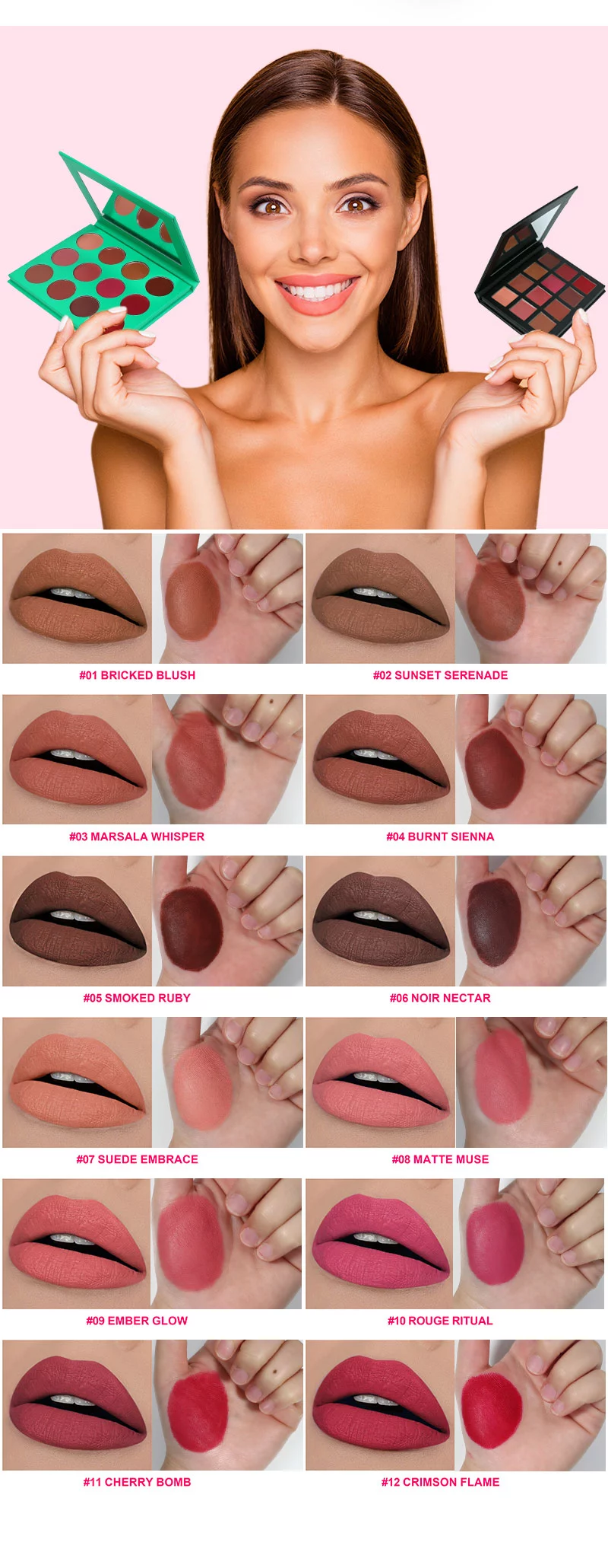Makeup lipstick palette supplier