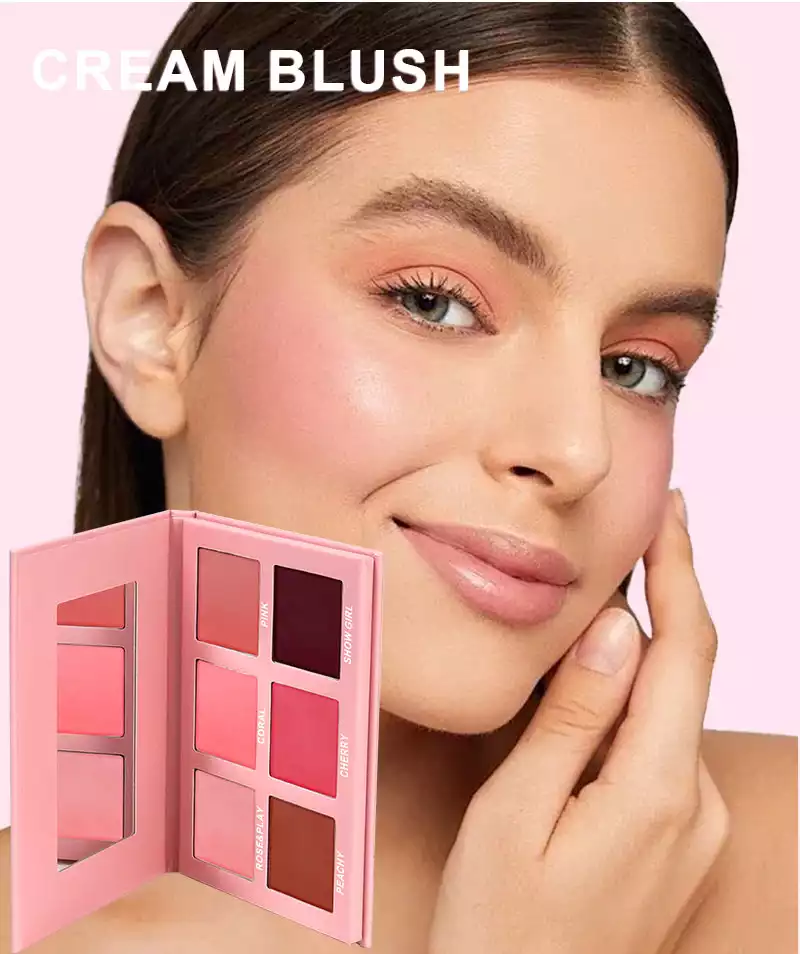6 Shades Cream Blush Palettes Factory