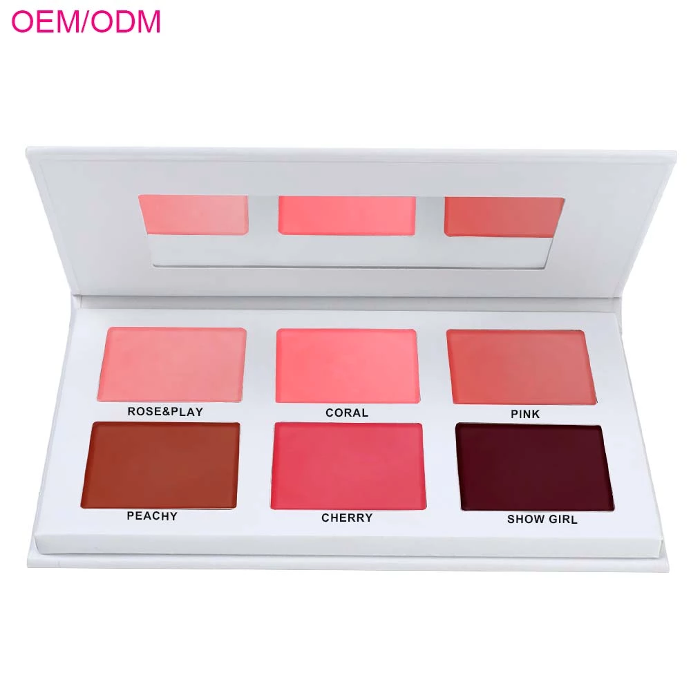Vagan Private Label 6 Colors Cream Blush Palette