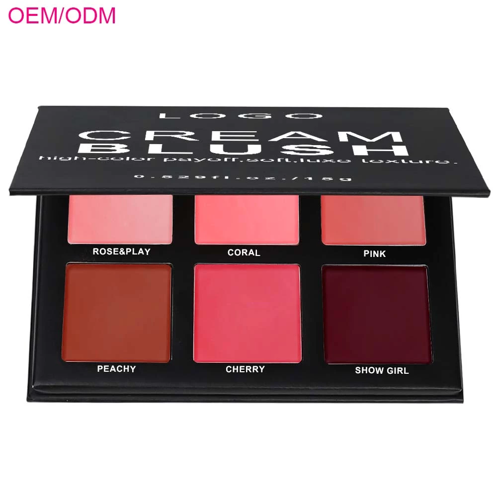 Small Moq 6 Shades Cream Blush Palettes Factory