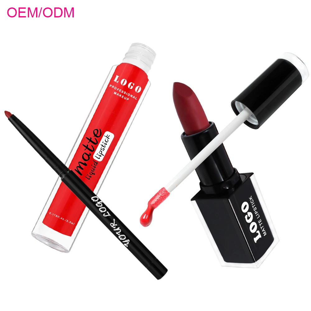 Vegan Lip Kit 3 in 1 Liquid Lipstick Lip Liner Lipstick Factory