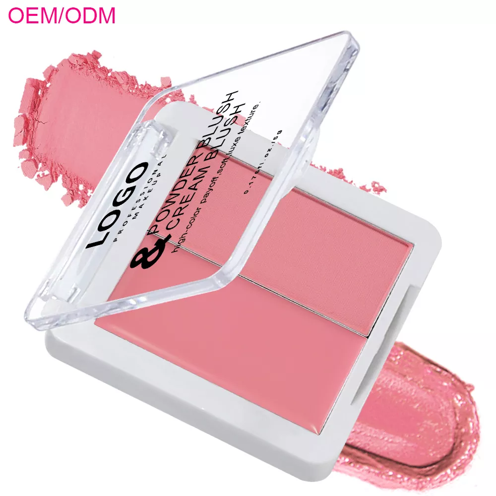 Long Lasting Vegan Cream to Powder Talc Free Blush Palette Factory 
