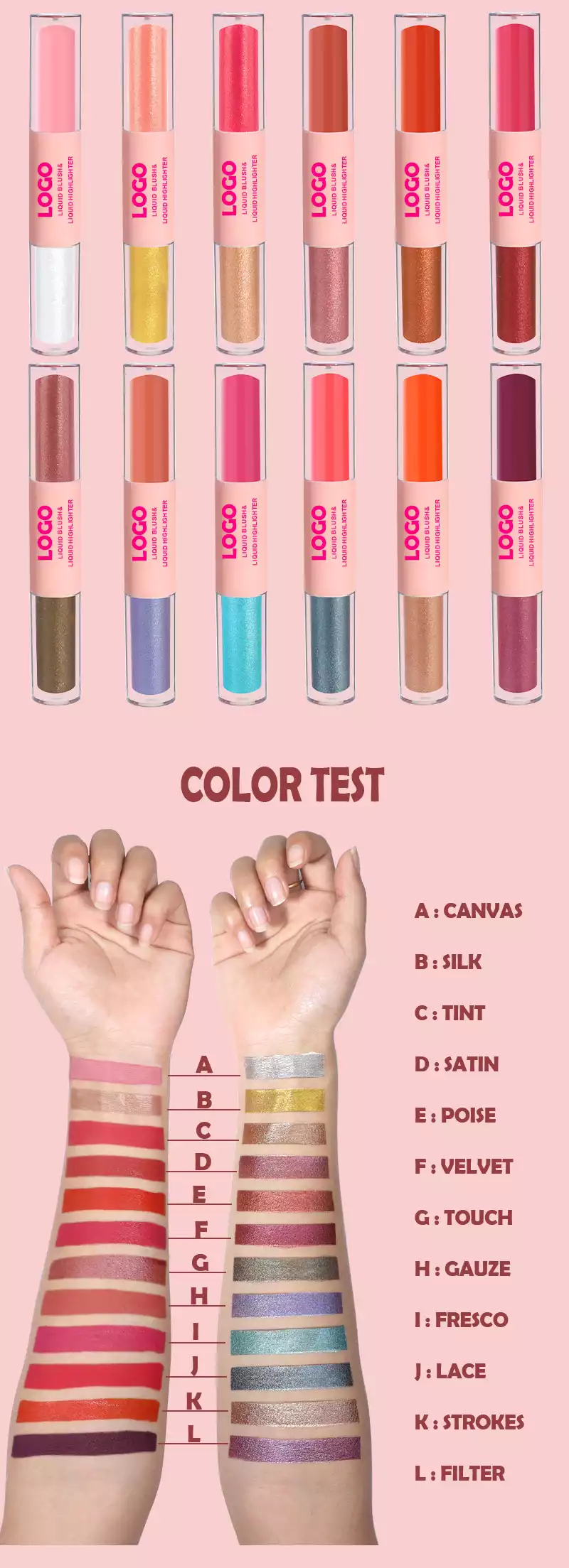 Liquid Blush & Highlighter Double Makeup Manufacturer