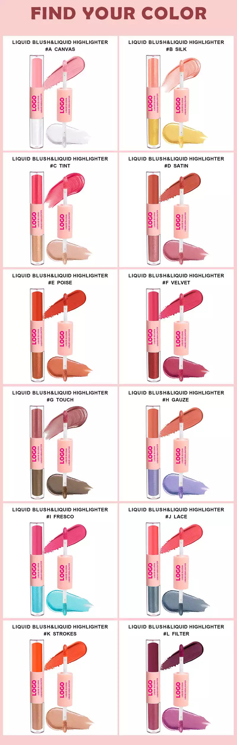 Liquid Blush & Highlighter Double Makeup Manufacturer