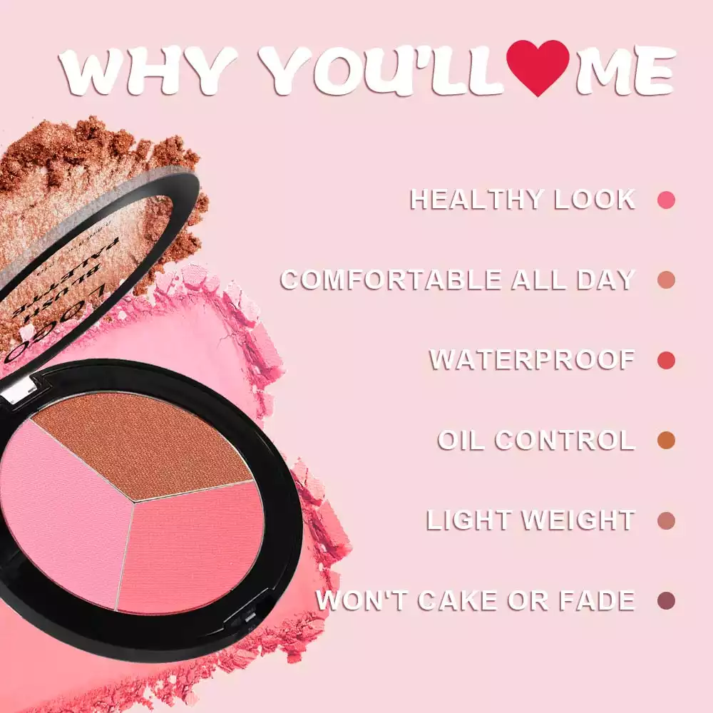 3 in 1 Powder Blush Palette Manufacturer