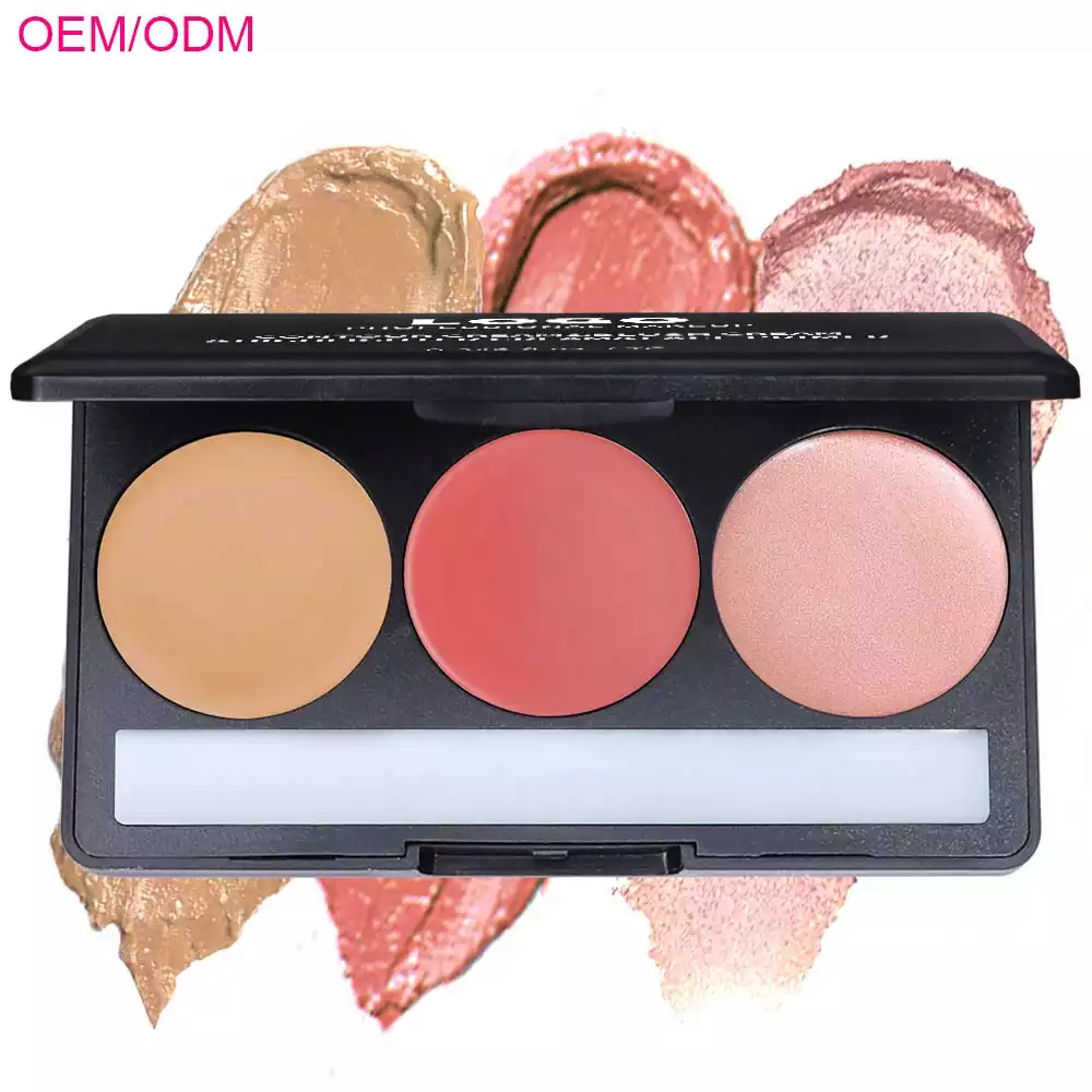 4 in 1 Primer Highlighter Blush Contour Cream Face Palette Manufacturer in China