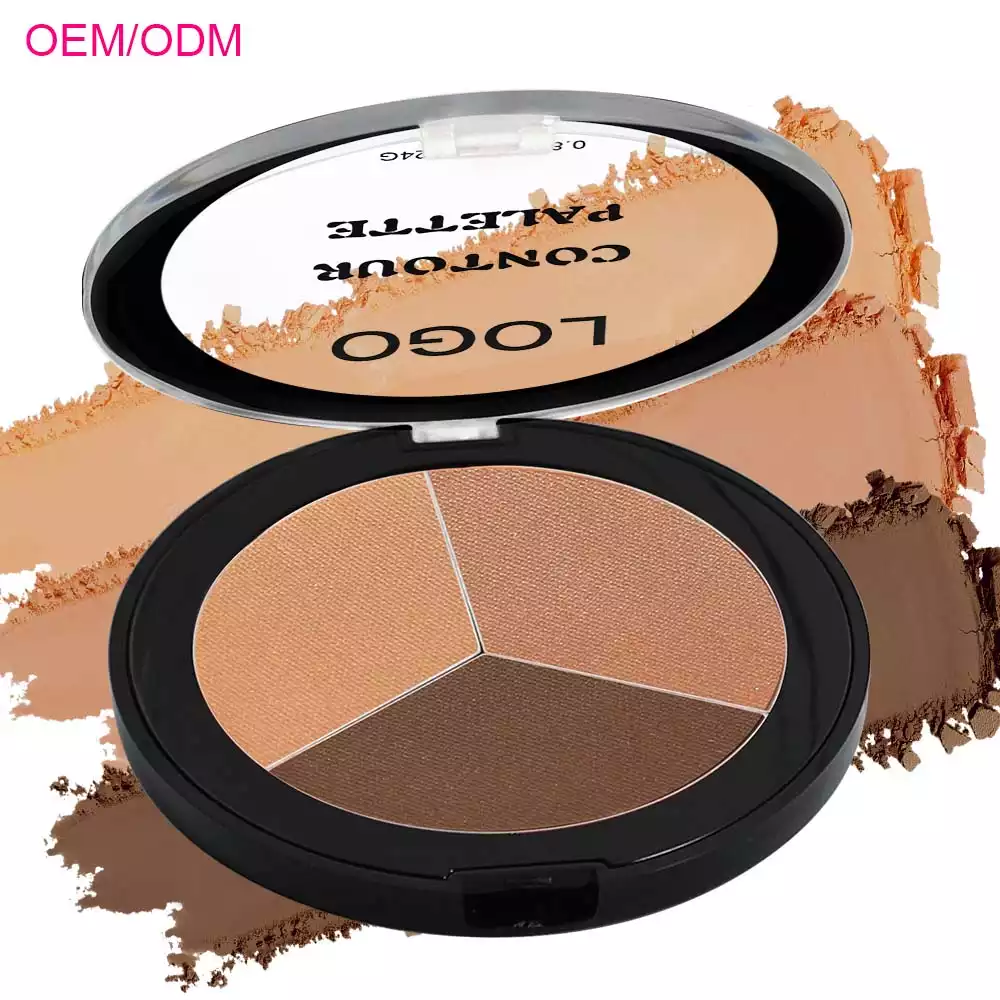 Face Conoturing Makeup 3 in 1 Powder Contour Palette Factory in China
