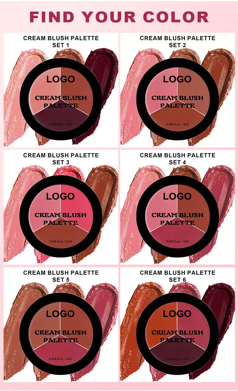 3 in 1 Cream Blusher Palette Factory