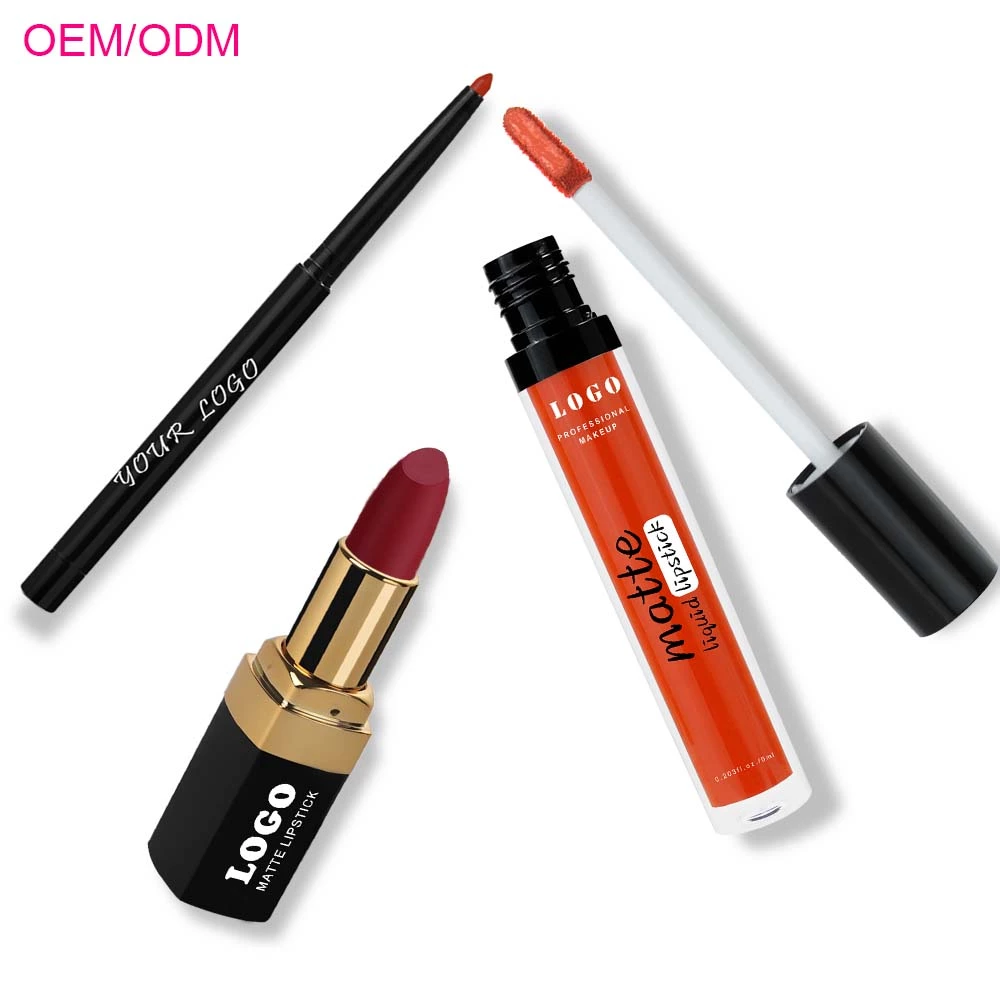 Top Sale Lip Kit 3 in 1 Liquid Lipstick Lip Liner Matte Lipstick Factory